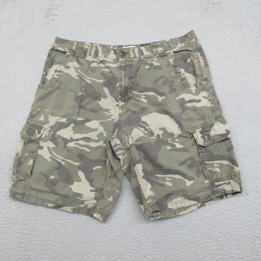 CE Schmidt Workwear Cargo Shorts Mens 40x11 Green Camo Cotton Ripstop Utility